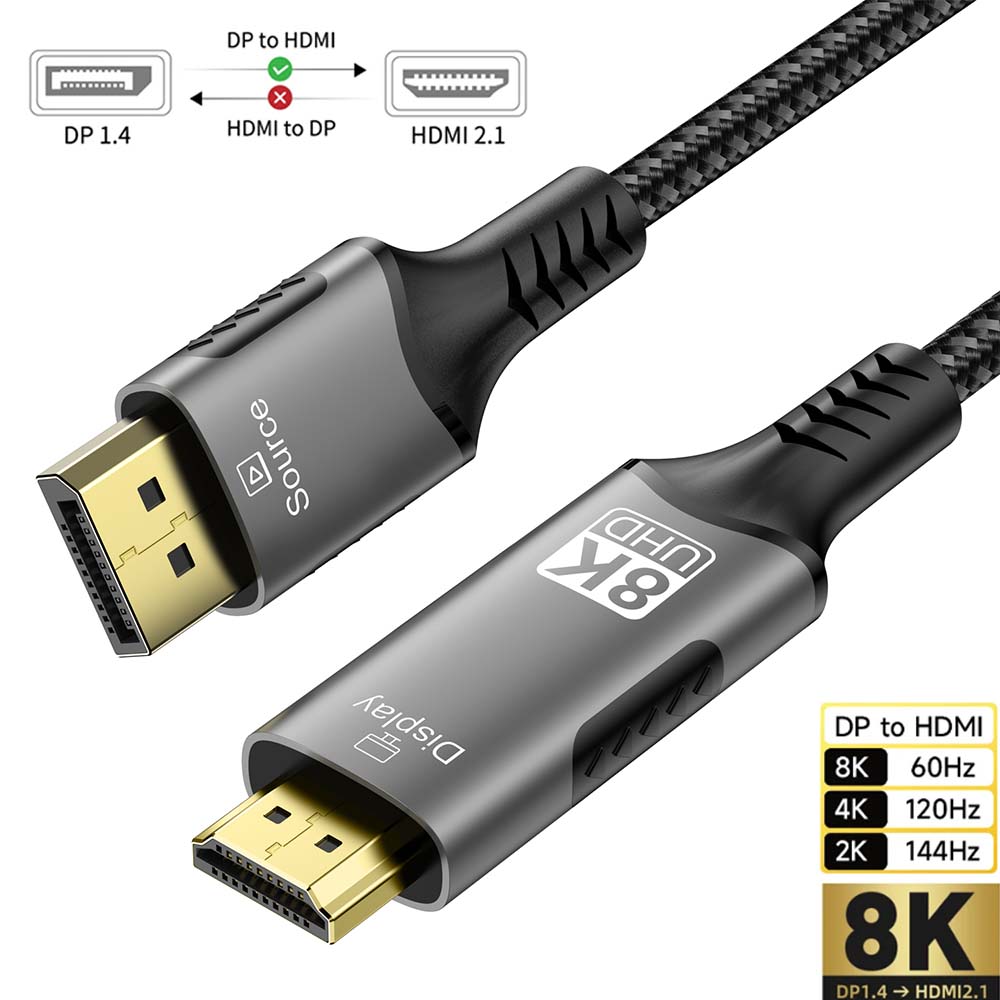 DisplayPort to HDMI Cable 8K D - Hdmi Cable 2.1 review and price