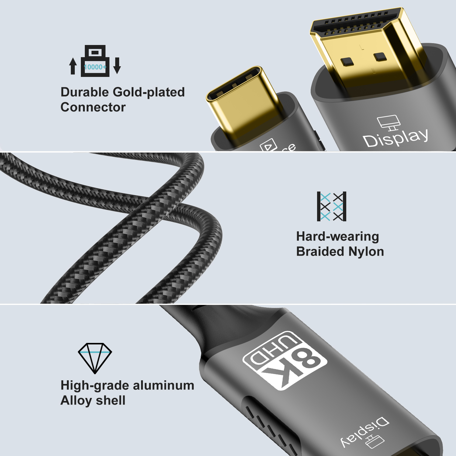 8K@60Hz USB C to HDMI Adapter  - Hdmi Cable 2.1 review and price