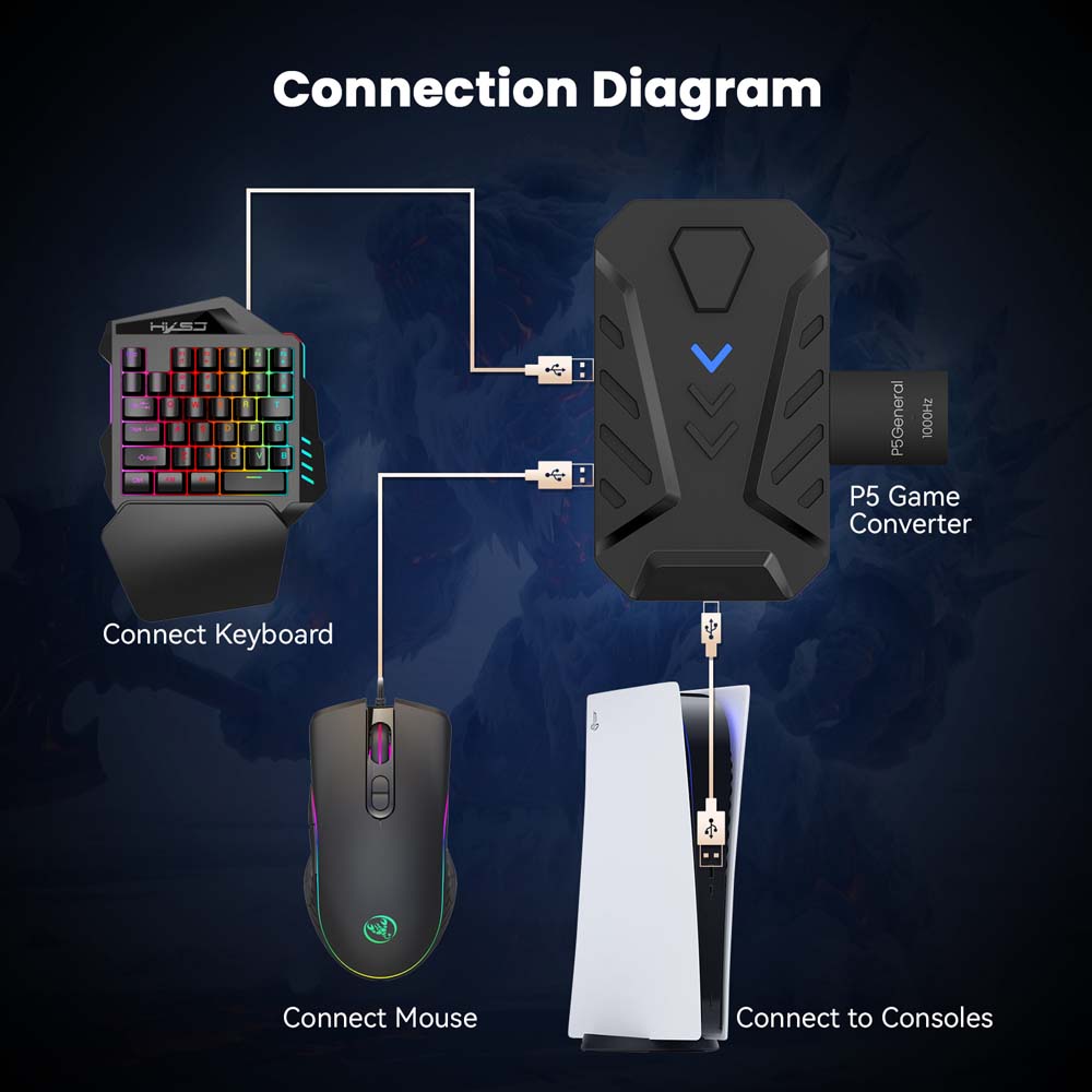 for PS5 Gaming Keyboard Mouse  - Gaming Console Usb review and price